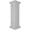 Ekena Millwork 10"W x 40"H Straight Newel Post with Panel, Flat Capital & Base Trim (Installation kit included) NWL10X40SPF0B0 - alternate 4